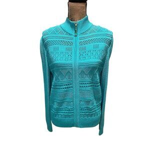 St. John Collection Women's Blue Knit Tank & Cardigan Set 2 piece Size 8
